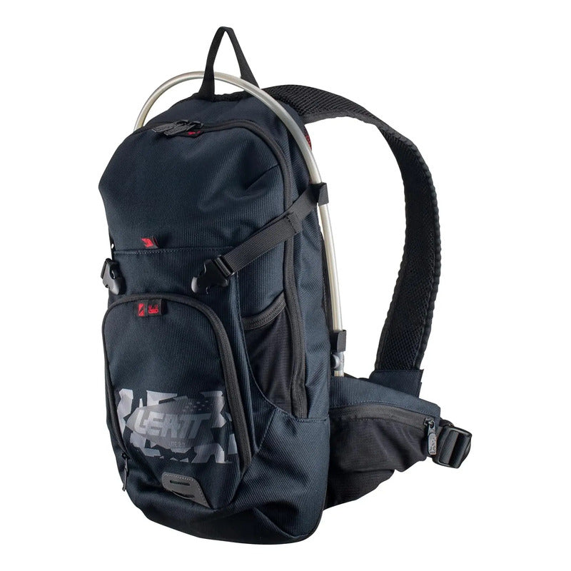 Backpack Leatt Con Hidratación Moto 1.5  1.5l Mx/enduro/mtb Negro Liso Con Logo Estampado