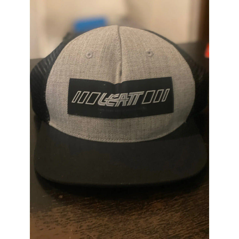 Gorra Original Leatt Ajustable Exclusiva Gris Claro/negro Adulto