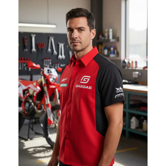 Camisa Gasgas Factory Original Talla Large (grande) Rojo/negro Large
