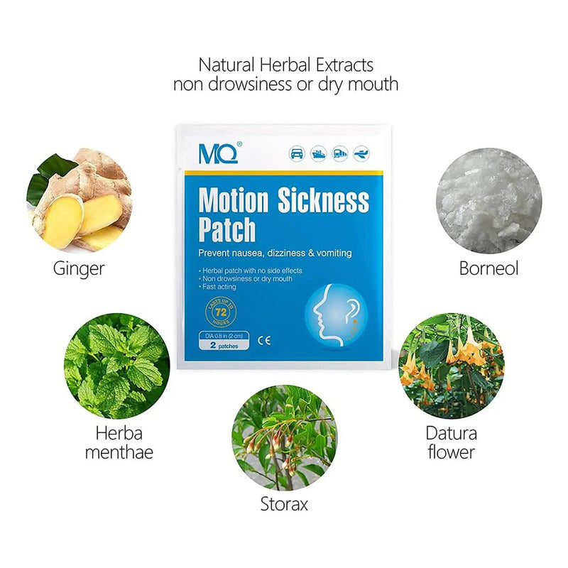 Parche Mq Motion Sickness Parche Anti-náuseas Paquete Con 14 -
