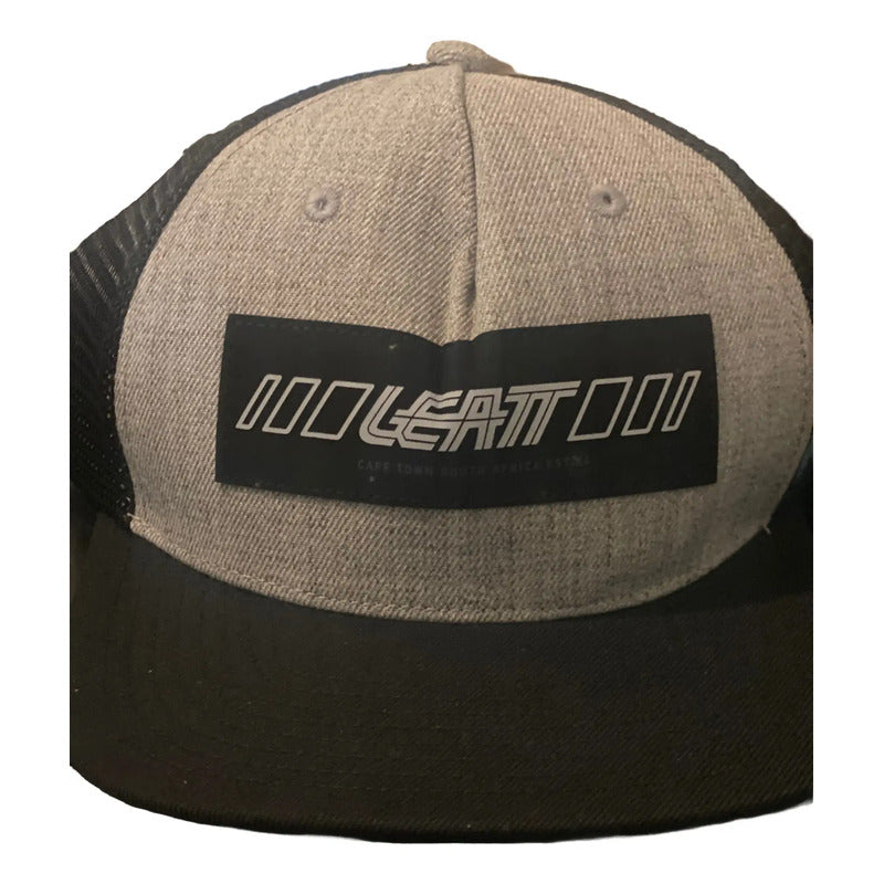 Gorra Original Leatt Ajustable Exclusiva Gris Claro/negro Adulto