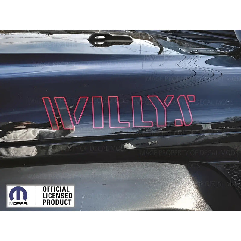 Calcas (2)  Jeep Wrangler Willys 2008-2025 Rojo/negro