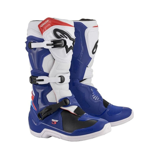 Botas Alpinestars Tech 3 Enduro/mx/atv Talla 8us Azul/blanco/rojo 8us