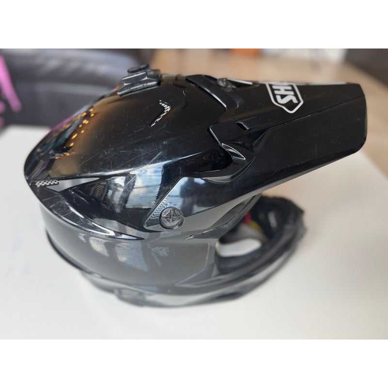 Casco Shoei Vfx Negro Brilloso Talla Mediano Negro Sólido M