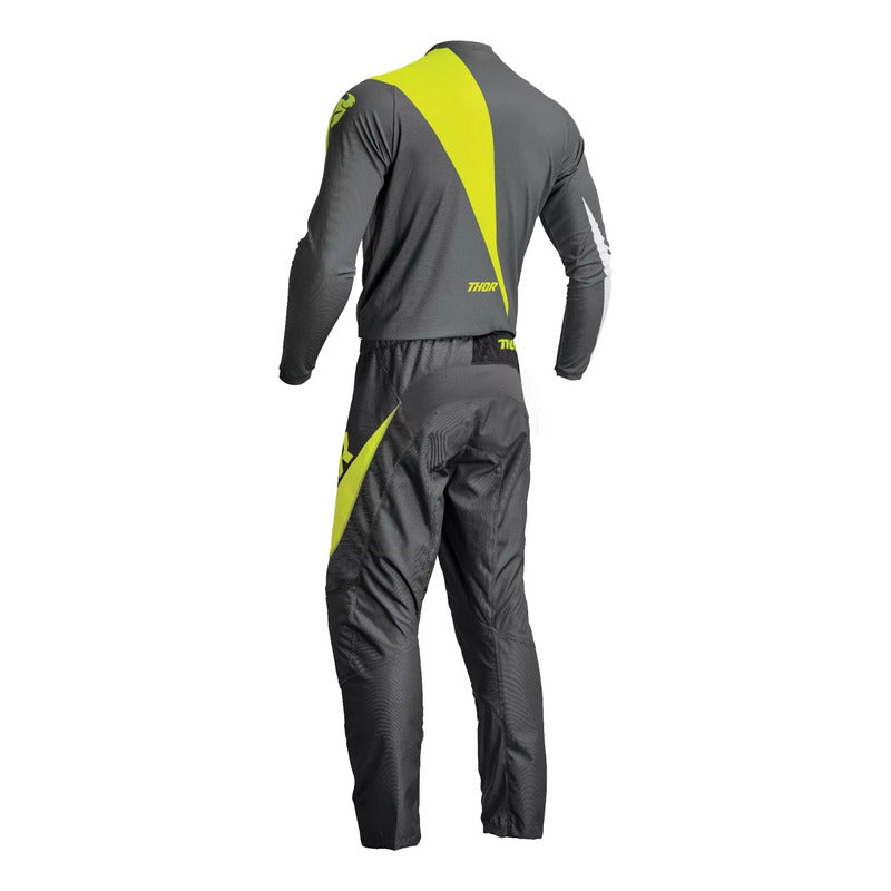 Pantalon Jersey  Combo Thor Sector Edge Gris Talla L/34 Gris / Amarillo L / 34