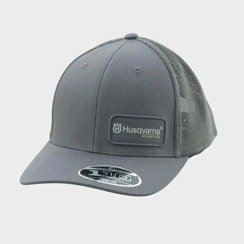 Gorra Husqvarna Genuina Modelo Remote Trucker Ajustable Plateado Adulto Ajustable