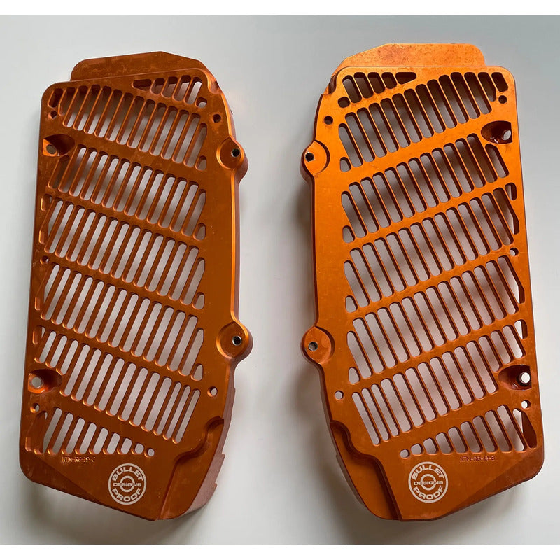 Protector De Radiador Bullet Proof Designs Ktm 17-23 Exhibi Naranja