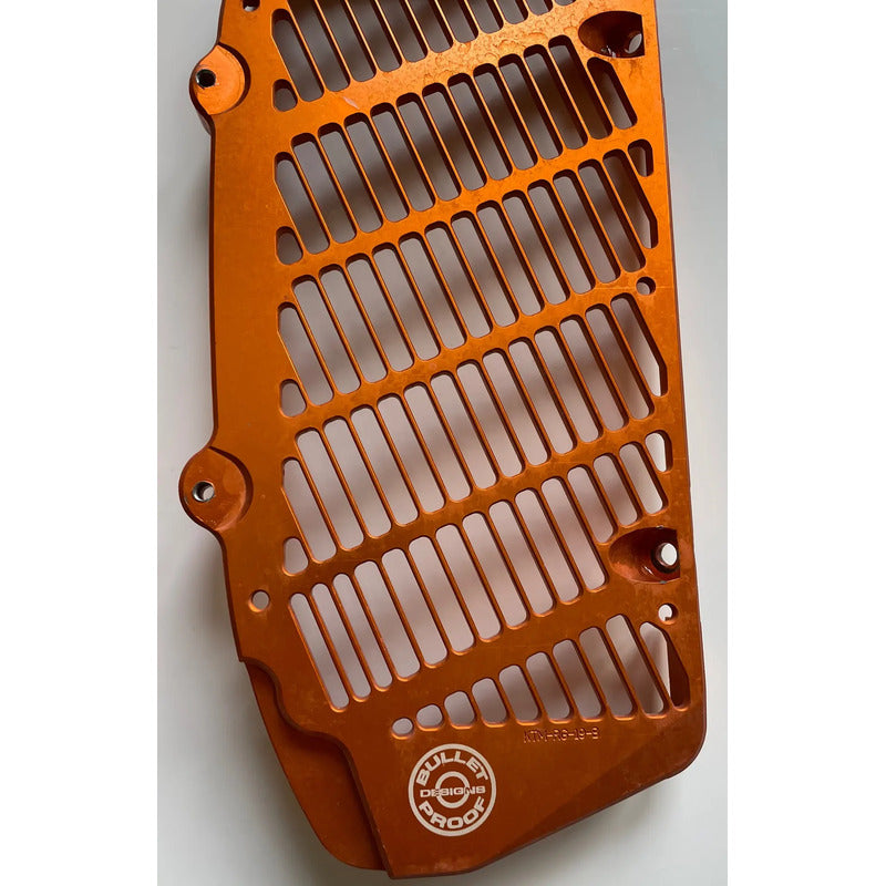 Protector De Radiador Bullet Proof Designs Ktm 17-23 Exhibi Naranja