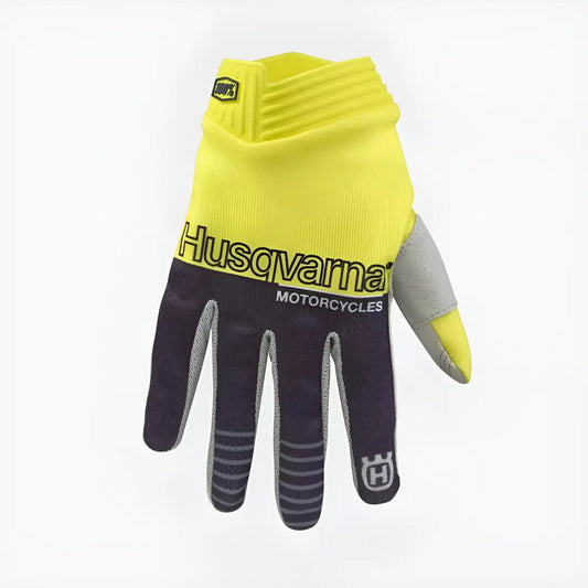 Guantes Husqvarna I Track Railed Talla Mediana Niños Azul/amarillo
