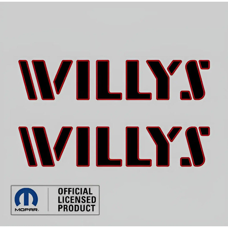 Calcas (2)  Jeep Wrangler Willys 2008-2025 Rojo/negro