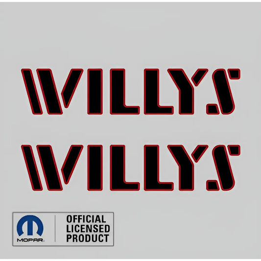Calcas (2)  Jeep Wrangler Willys 2008-2025 Rojo/negro